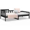 Day Bed Black 90x200 cm - Solid Wood Pine Furniture