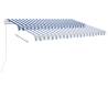 Freestanding Manual Retractable Awning 350x250 cm - Blue/White