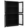 Office Cabinet Black 90x40x180 cm - Stylish & Secure Storage