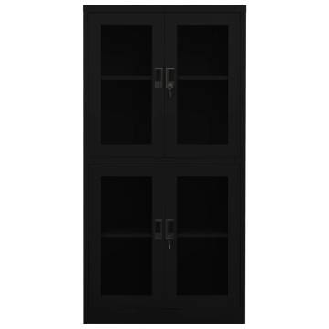 Office Cabinet Black 90x40x180 cm - Stylish & Secure Storage