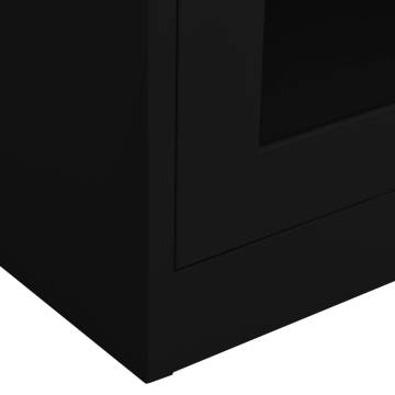 Office Cabinet Black 90x40x180 cm - Stylish & Secure Storage