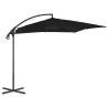 Cantilever Umbrella with Steel Pole 250x250 cm - Black