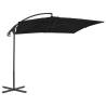 Cantilever Umbrella with Steel Pole 250x250 cm - Black