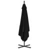 Cantilever Umbrella with Steel Pole 250x250 cm - Black