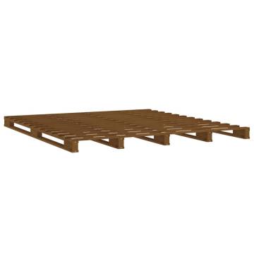 Pallet Bed Honey Brown 120x190 cm - Small Double Pine Wood