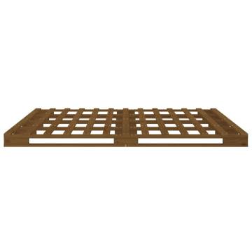 Pallet Bed Honey Brown 120x190 cm - Small Double Pine Wood