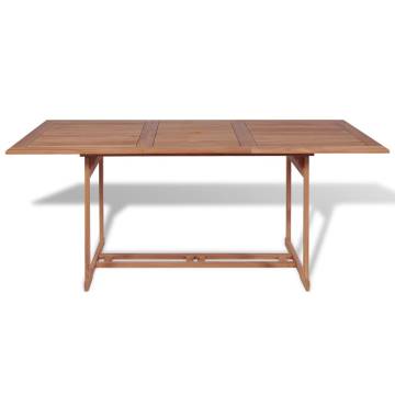 Garden Table 180x90 cm | Durable Teak Wood Outdoor Furniture