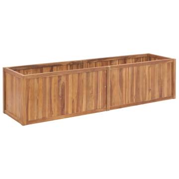 Garden Raised Bed 200x50x50 cm Solid Teak Wood | Hipomarket