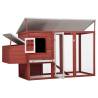 Outdoor Chicken Cage Hen House - Durable Red Wood Design