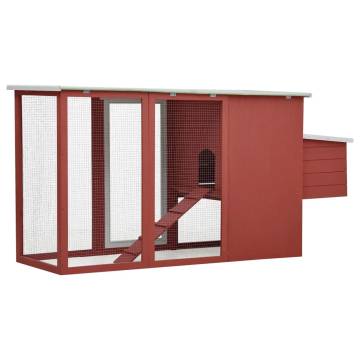 Outdoor Chicken Cage Hen House - Durable Red Wood Design