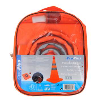 ProPlus Collapsible Safety Cone with LEDs 540319 - Hipomarket