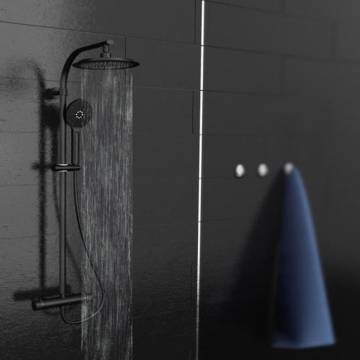 SCHÜTTE MADURA FRESH Matt Black Overhead Shower Set