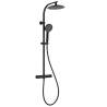 SCHÜTTE MADURA FRESH Matt Black Overhead Shower Set