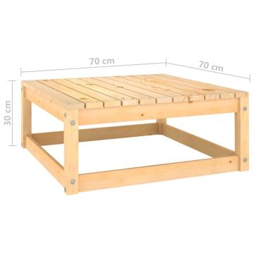 Elegant 3 Piece Garden Lounge Set - Solid Pinewood