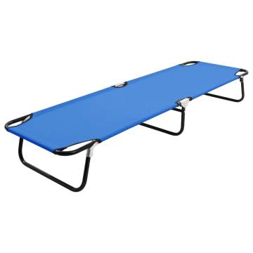 Folding Sun Lounger Blue Steel - Comfort & Portability