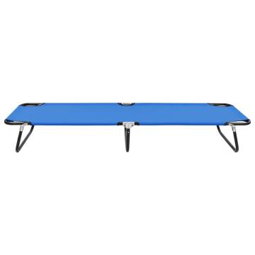 Folding Sun Lounger Blue Steel - Comfort & Portability