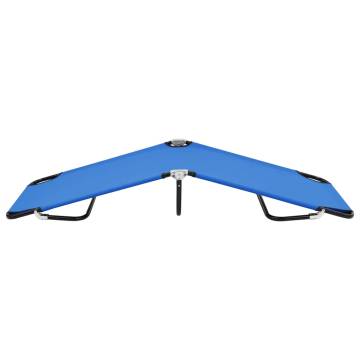 Folding Sun Lounger Blue Steel - Comfort & Portability