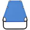 Folding Sun Lounger Blue Steel - Comfort & Portability