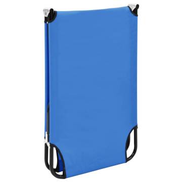 Folding Sun Lounger Blue Steel - Comfort & Portability