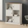 Bookcase VIGO White 90x35x114.5 cm Solid Wood Pine Colour white Quantity in Package 1 