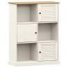 VIGO White Bookcase 90x35x114.5 cm Solid Pine Wood | Hipomarket