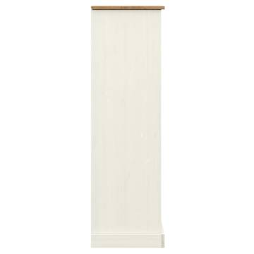 VIGO White Bookcase 90x35x114.5 cm Solid Pine Wood | Hipomarket