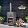 Esschert Design Terrace Stove with Pizza Oven Black Colour black 