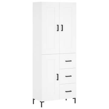 Stylish Highboard White 69.5x34x180 cm | Hipomarket