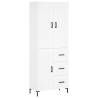 Stylish Highboard White 69.5x34x180 cm | Hipomarket