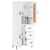 Stylish Highboard White 69.5x34x180 cm | Hipomarket