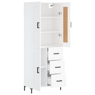 Stylish Highboard White 69.5x34x180 cm | Hipomarket