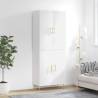 Highboard White 69.5x34x180 cm Engineered Wood Colour white Quantity in Package 1 Model 2 doors 