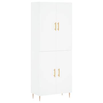 Stylish Highboard White 69.5x34x180 cm - Durable Storage Solution