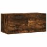 Smoked Oak Wall Cabinet - Stylish Storage Solution (80x36.5 cm)