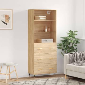 Highboard Sonoma Oak - Stylish Engineered Wood Storage Solution