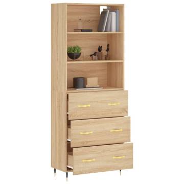 Highboard Sonoma Oak - Stylish Engineered Wood Storage Solution