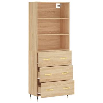 Highboard Sonoma Oak - Stylish Engineered Wood Storage Solution