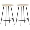 Bar Stools 2 pcs Solid Mango Wood Colour black Quantity in Package 2 