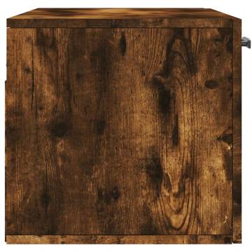 Smoked Oak Wall Cabinet - Stylish Storage Solution (80x36.5 cm)