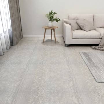 Self-Adhesive Flooring Planks - Light Grey, 5.11 m² (55 pcs)