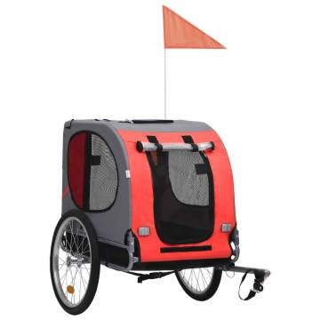 Pet Bike Trailer Red and Black - Durable & Easy to Use