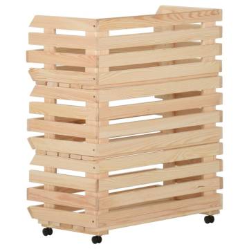 Vegetable Trolley - Solid Pinewood Kitchen Cart | HipoMarket