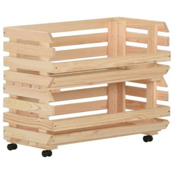 Vegetable Trolley - Solid Pinewood Kitchen Cart | HipoMarket