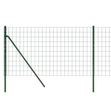 Wire Mesh Fence Green 1x10 m Galvanised Steel - Durable & Secure