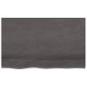 Dark Brown Solid Wood Bathroom Countertop - 80x50 cm