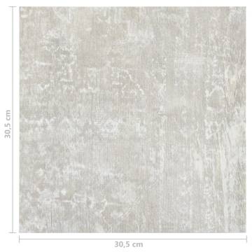 Self-Adhesive Flooring Planks - Light Grey, 5.11 m² (55 pcs)