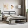 Metal Bed Frame with Headboard Black 180x200 cm Super King Colour black Size 180 x 200 cm Model with headboard 