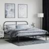 Black Metal Bed Frame with Headboard - 180x200 cm Super King