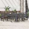 7 Piece Grey Solid Wood Pine Garden Dining Set | HipoMarket