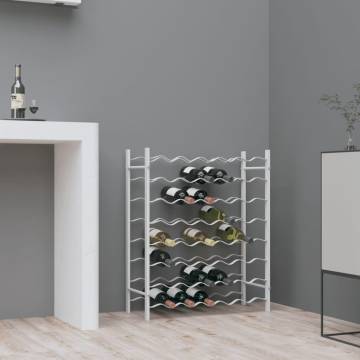 Wine Rack for 48 Bottles - Stylish White Metal Design